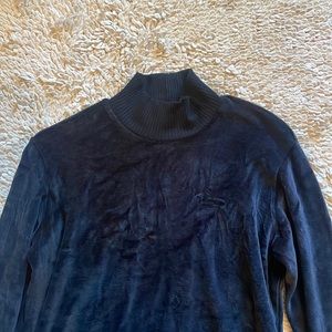 Cale Navy Velvet Sweater